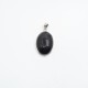 Pandantiv oval obsidian anou puncte Argint