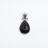 Pandantiv picatura obsidian anou Baroc Argint