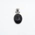 Pandantiv oval obsidian anou Baroc Argint