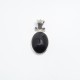 Pandantiv oval obsidian anou Baroc Argint