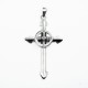 Pandantiv cruce rozeta xl Argint