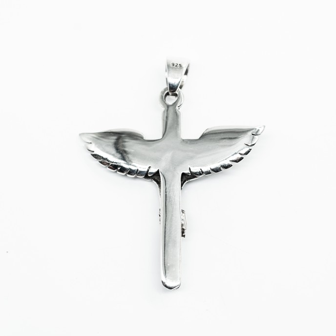 Pandantiv cruce inger rastignit Argint