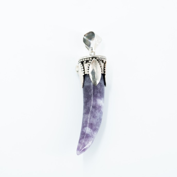 Pandantiv gheara piatra charoit turcoaza Argint