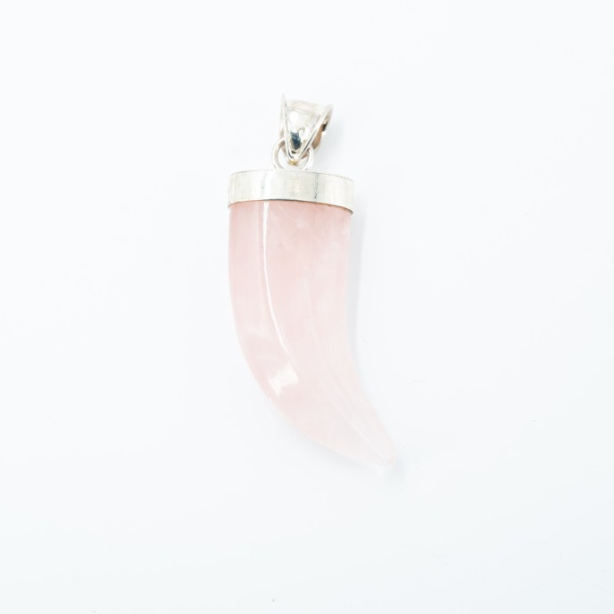 Pandantiv gheara piatra cuart roz S Argint