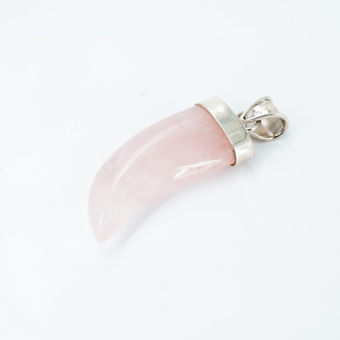 Pandantiv gheara piatra cuart roz S Argint