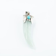 Pandantiv gheara piatra jad turcoaza Argint