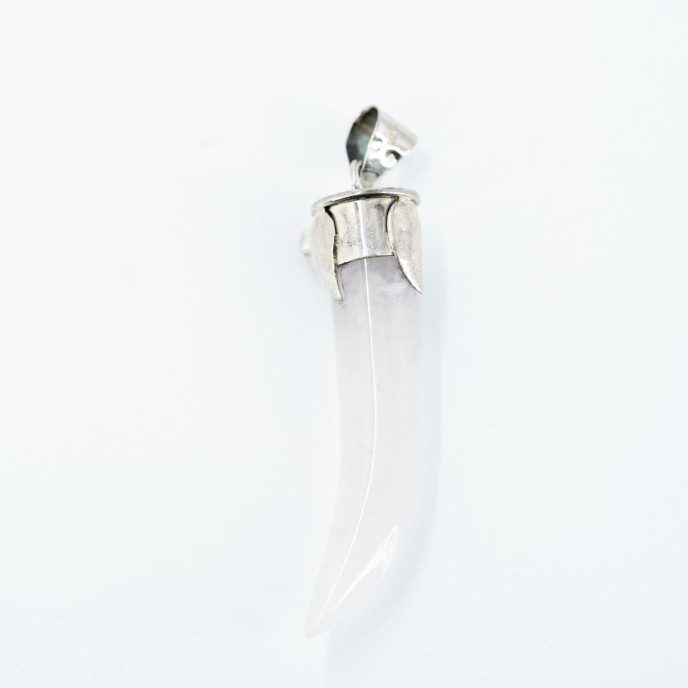 Pandantiv gheara piatra lunii cuarz Argint