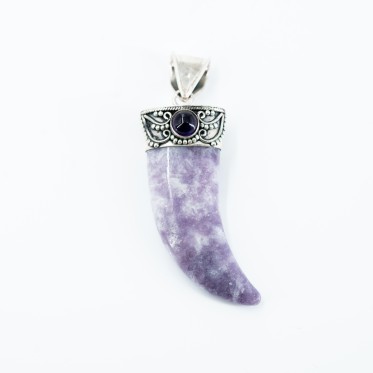 Pandantiv gheara piatra charoit onix Argint