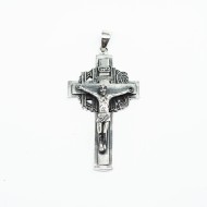 Pandantiv cruce Isus rastignit IHS Argint