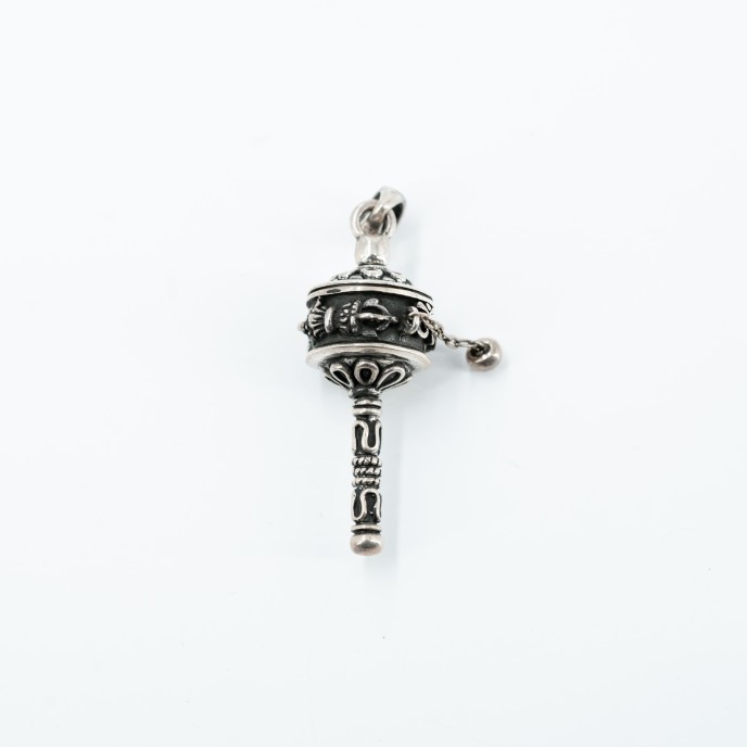 Pandantiv morisca bombata rugaciune dorje Argint