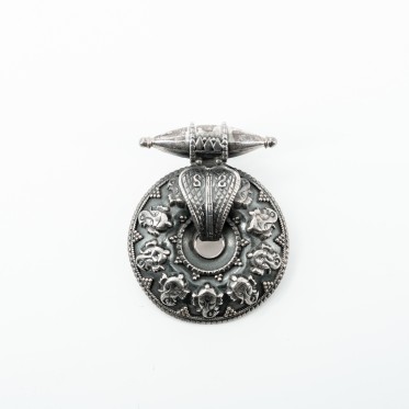 Pandantiv India rotund Ganesha Argint