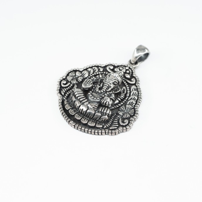 Pandantiv triunghiular Ganesha Argint