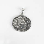 Pandantiv moneda Alexandru Macedon Argint
