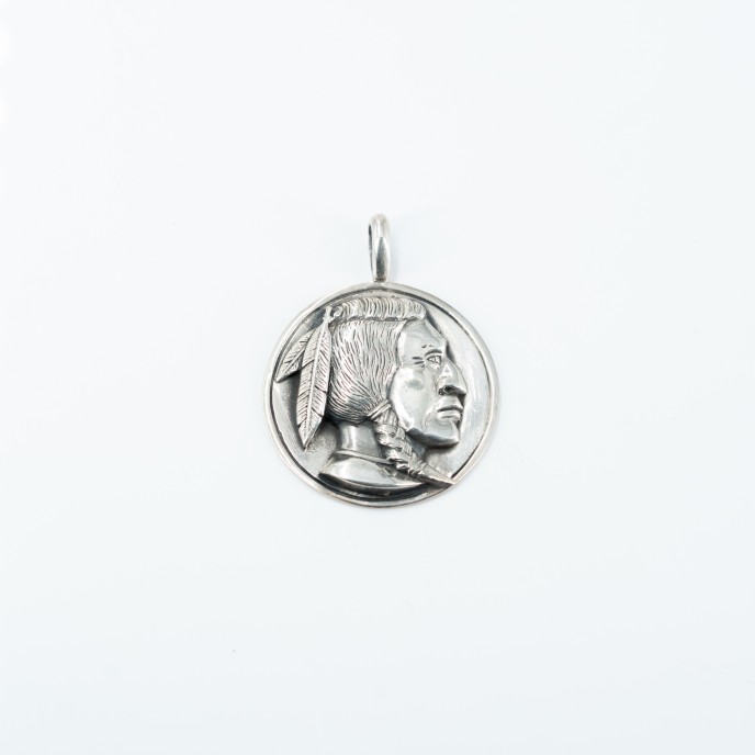 Pandantiv profil de indian Argint