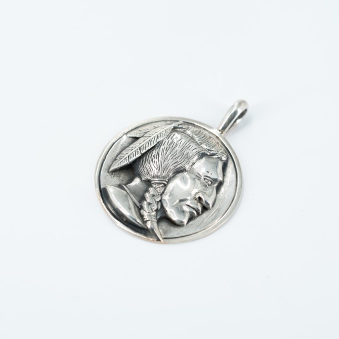 Pandantiv profil de indian Argint