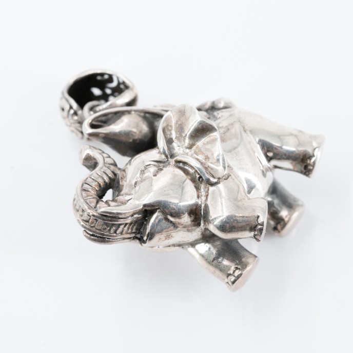 Pandantiv elefant cu pui Argint