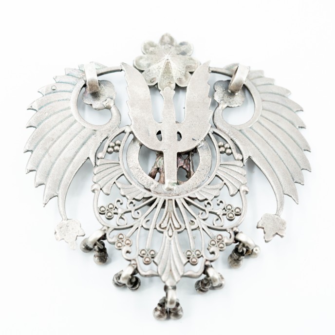 Pandantiv India doi pauni ciucuri Argint