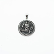 Pandantiv rotund Sfantul Gheorghe Argint