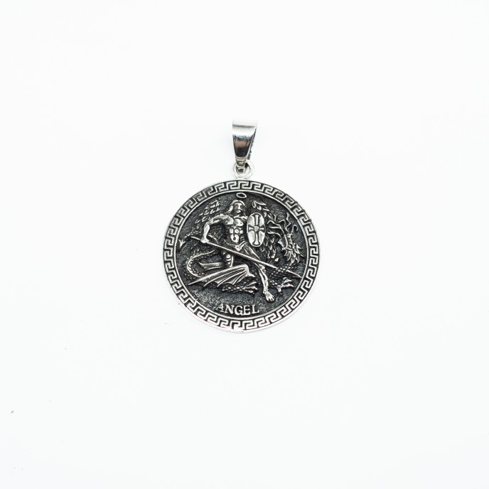 Pandantiv rotund Sfantul Gheorghe Argint