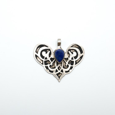 Pandantiv Afgan inima lapis.lazuli m Argint