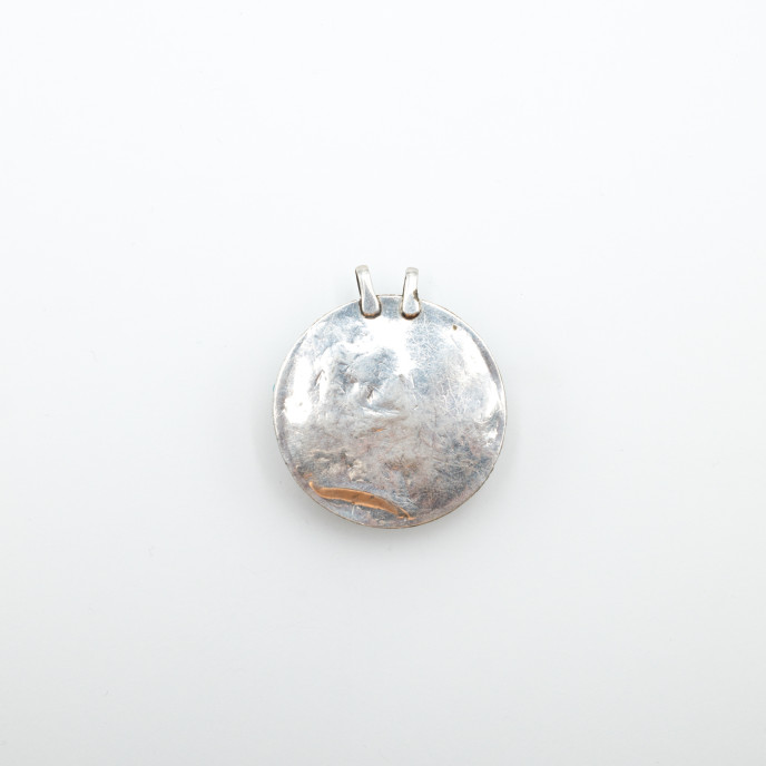 Pandantiv rotund Afgan turcoaza Argint