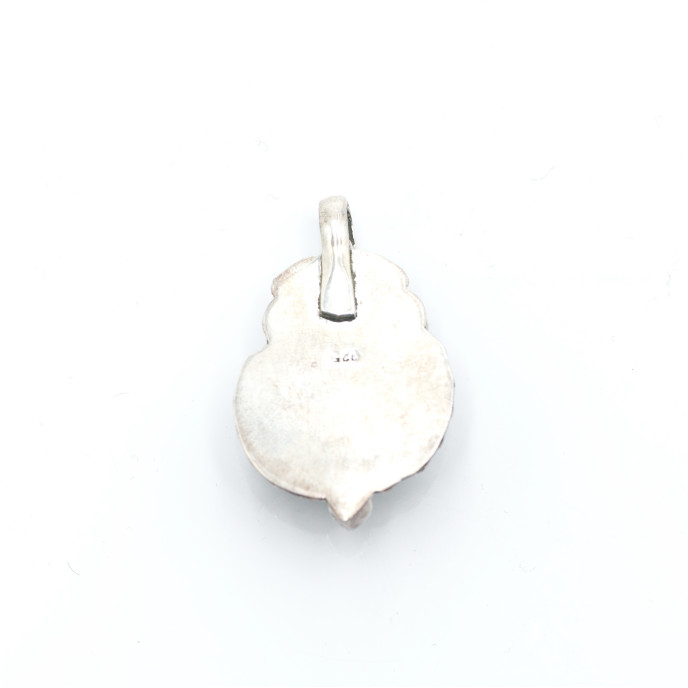 Pandantiv rotund picaturi piatra turcoaza Argint