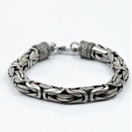 Bratara flexibila bizantina 1cm Argint