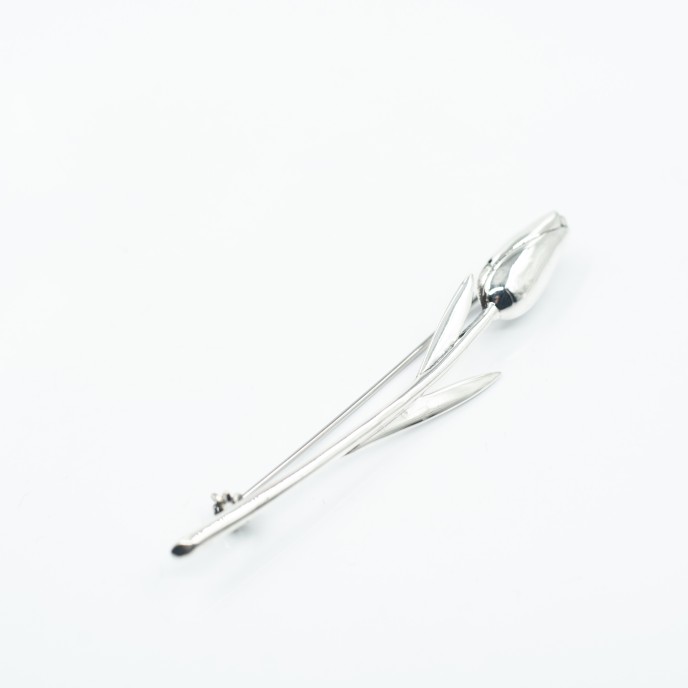 Brosa lalea 7.5cm Argint