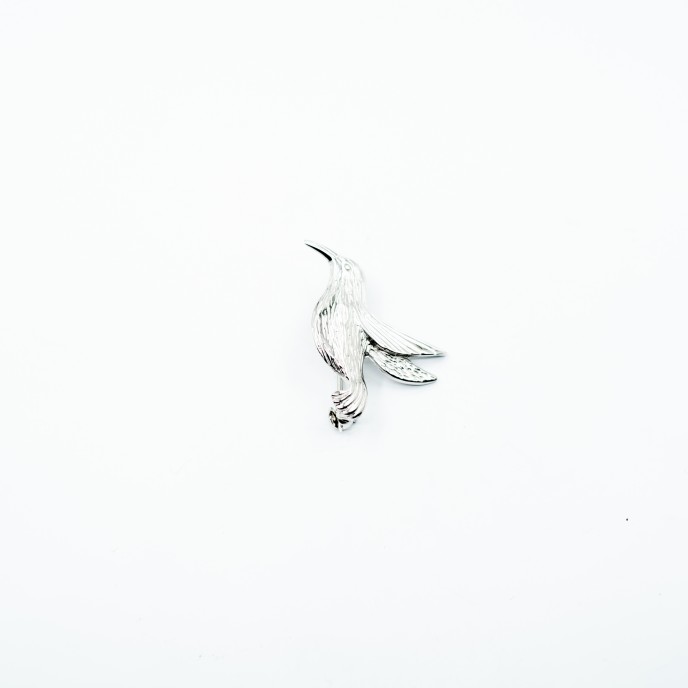 Brosa pasare colibri 3.2cm Argint