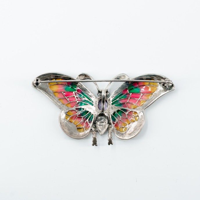 Brosa-pandantiv fluture ametist Argint Brosa-pandantiv fluture ametist Argint