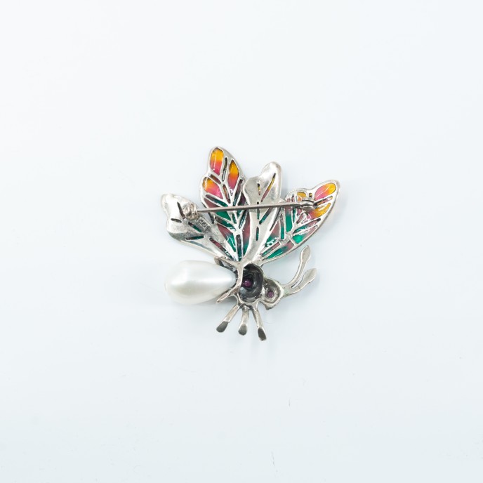 Brosa-pandantiv fluture perla l Argint Brosa-pandantiv fluture perla l Argint