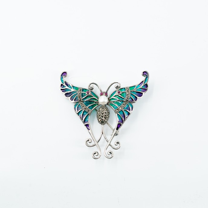 Brosa-pandantiv fluture perla Argint Brosa-pandantiv fluture perla Argint