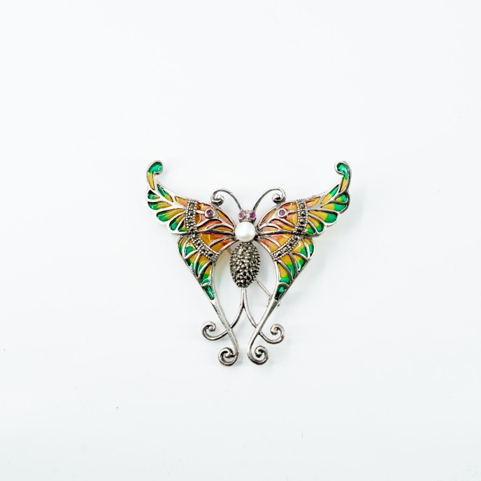 Brosa-pandantiv fluture perla Argint Brosa-pandantiv fluture perla Argint