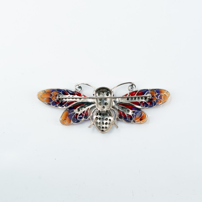 Brosa-pandantiv fluture marcasite Argint Brosa-pandantiv fluture marcasite Argint