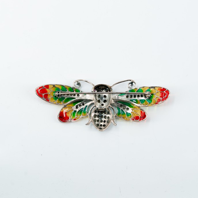 Brosa-pandantiv fluture marcasite Argint Brosa-pandantiv fluture marcasite Argint