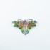 Brosa-pandantiv fluture rubine Argint