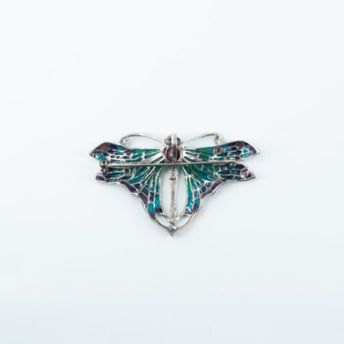 Brosa-pandantiv fluture rubine Argint Brosa-pandantiv fluture rubine Argint