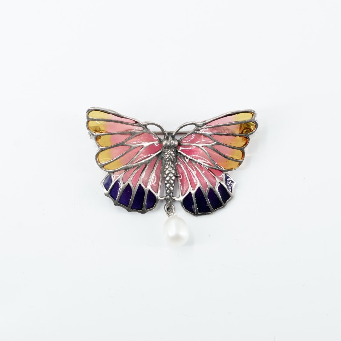 Brosa fluture perla Argint Brosa fluture perla Argint