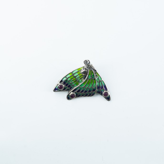 Brosa-pandantiv profil de zana Argint