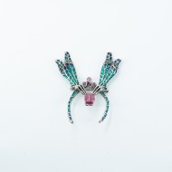 Brosa doua libelule Argint