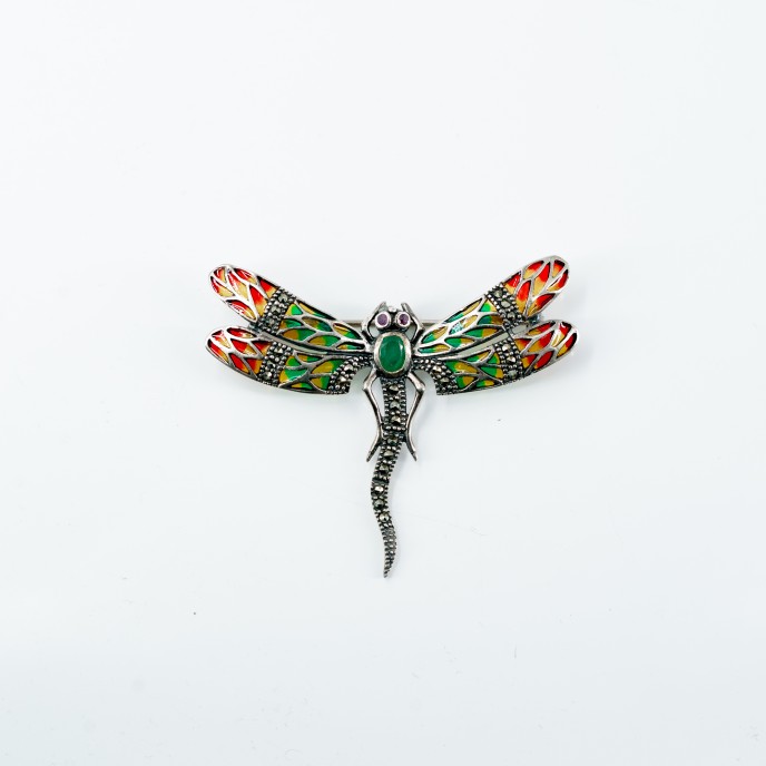 Brosa-pandantiv libelula marcasite Argint Brosa-pandantiv libelula marcasite Argint