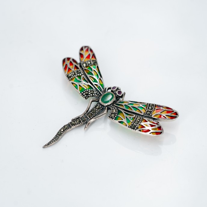 Brosa-pandantiv libelula marcasite Argint Brosa-pandantiv libelula marcasite Argint