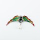 Brosa-pandantiv pasare colibri perla Argint Brosa-pandantiv pasare colibri perla Argint