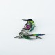 Brosa pasare colibri rubin Argint Brosa pasare colibri rubin Argint