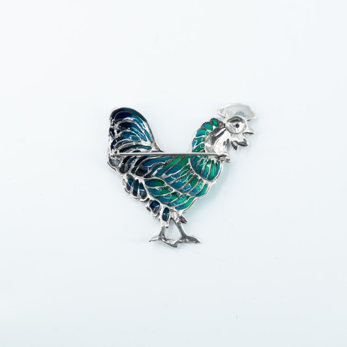 Brosa cocos marcasite Argint Brosa cocos marcasite Argint