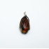 Pandantiv-brosa chihlimbar cognac 6.5cm Argint
