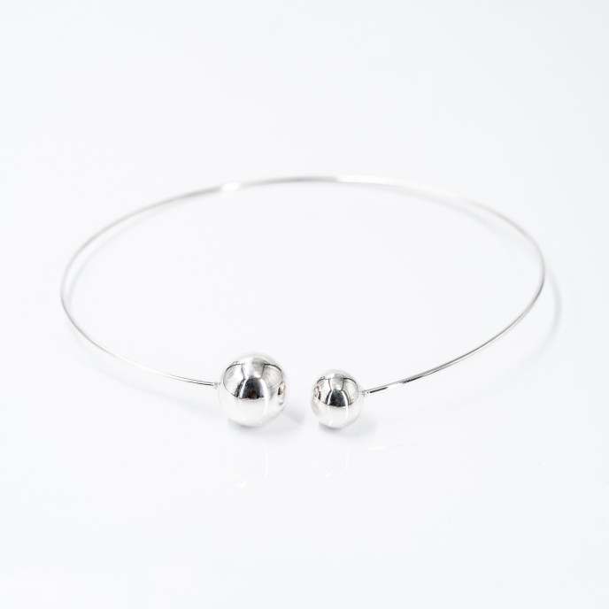 Bara fixa doua bile 1.6cm si 2cm Argint