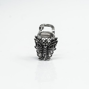 Clips de par model fluturas Argint