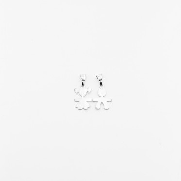 Pandantiv fetita si baiat Argint