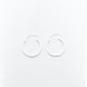 Cercei tip creola dreptunghiulara 1.5mm Argint